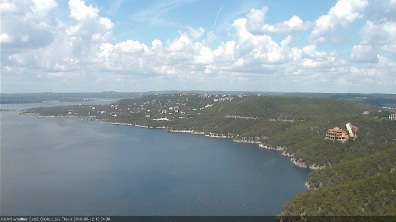 Lake Travis webcam, September 12, 2016 12:05 PM CT
