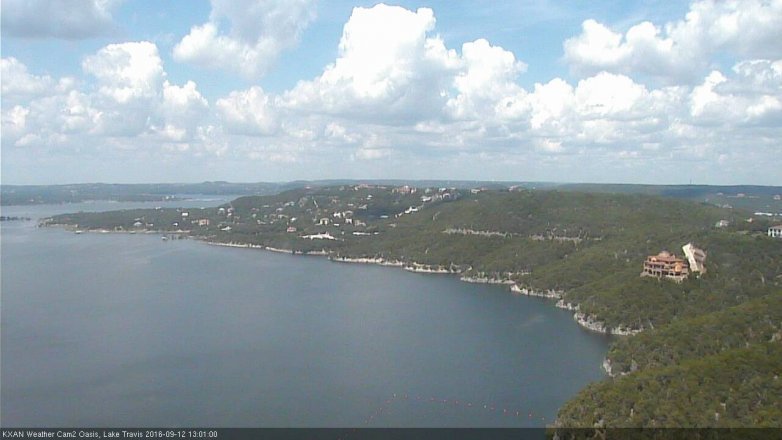 Lake Travis webcam, September 12, 2016 12:10 PM CT