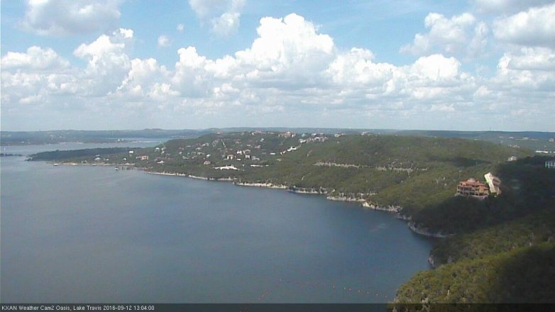 Lake Travis webcam, September 12, 2016 12:15 PM CT
