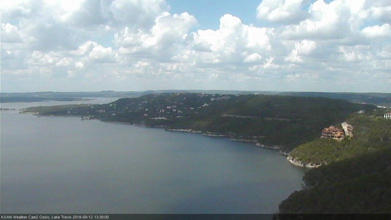 Lake Travis webcam, September 12, 2016 12:40 PM CT