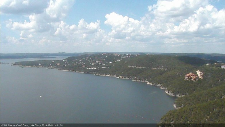 Lake Travis webcam, September 12, 2016 1:05 PM CT