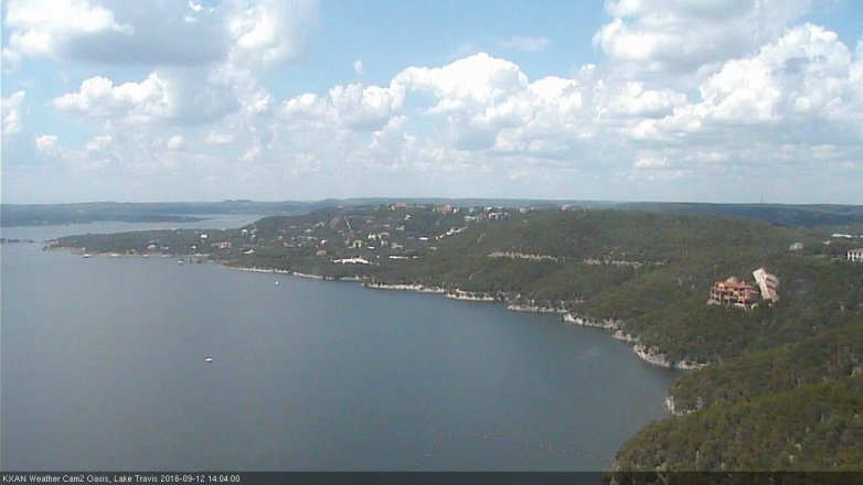 Lake Travis webcam, September 12, 2016 1:10 PM CT