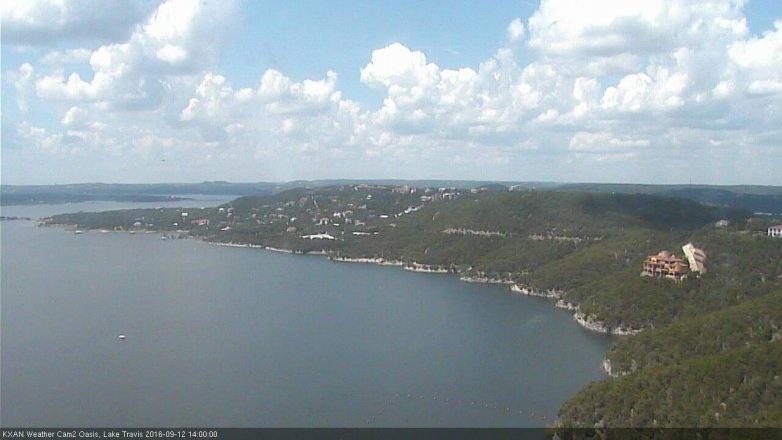 Lake Travis webcam, September 12, 2016 1:15 PM CT