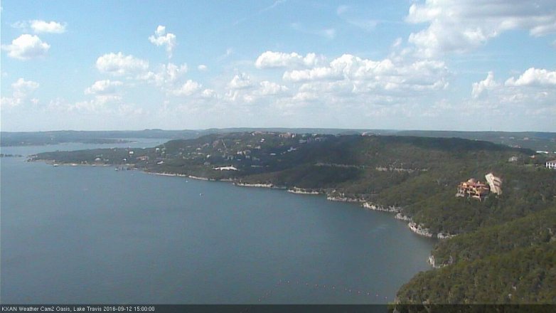 Lake Travis webcam, September 12, 2016 2:20 PM CT