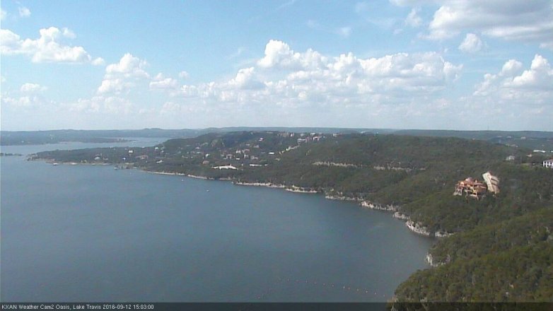 Lake Travis webcam, September 12, 2016 2:30 PM CT