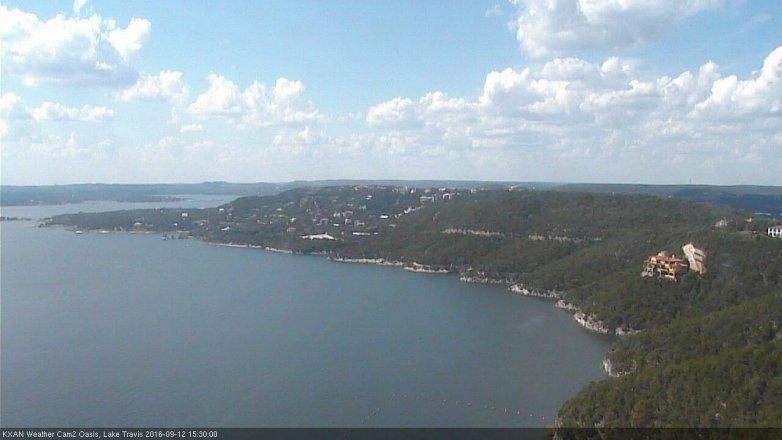 Lake Travis webcam, September 12, 2016 2:40 PM CT