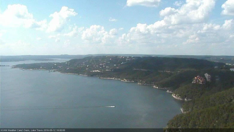 Lake Travis webcam, September 12, 2016 3:05 PM CT