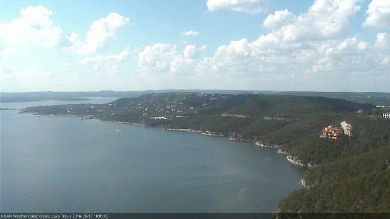 Lake Travis webcam, September 12, 2016 3:20 PM CT
