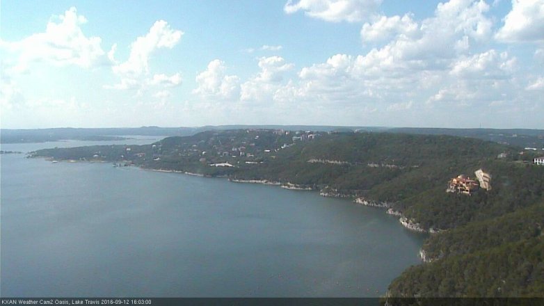 Lake Travis webcam, September 12, 2016 3:30 PM CT