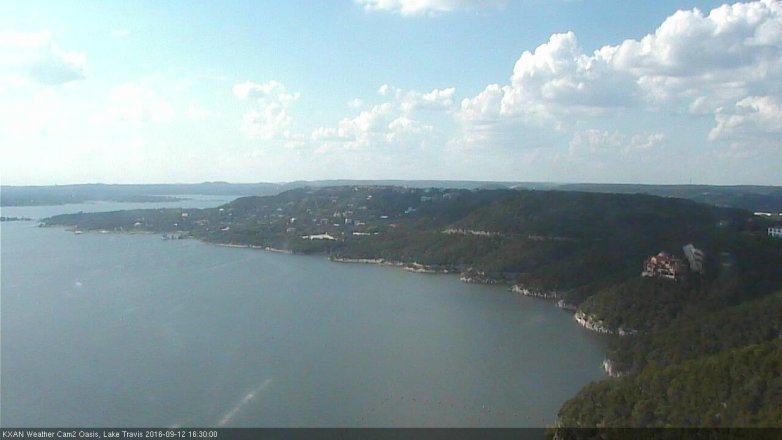 Lake Travis webcam, September 12, 2016 3:35 PM CT