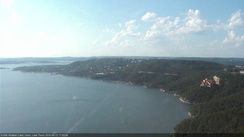 Lake Travis webcam, September 12, 2016 4:25 PM CT