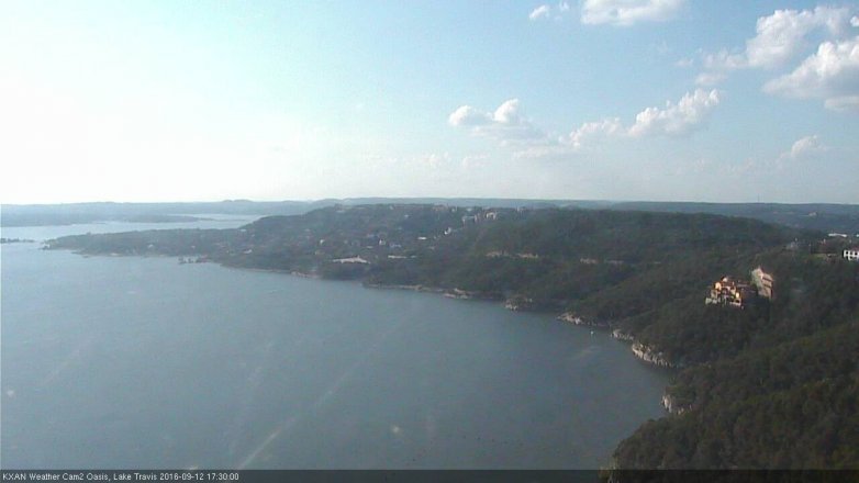 Lake Travis webcam, September 12, 2016 5:00 PM CT
