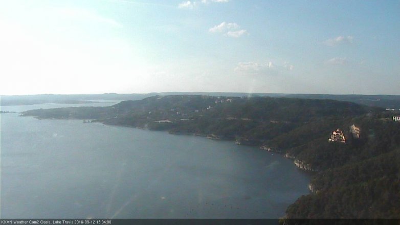 Lake Travis webcam, September 12, 2016 5:10 PM CT