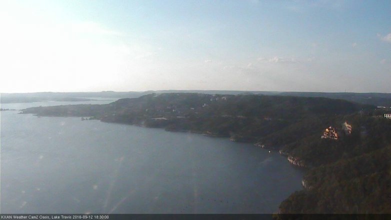 Lake Travis webcam, September 12, 2016 5:35 PM CT