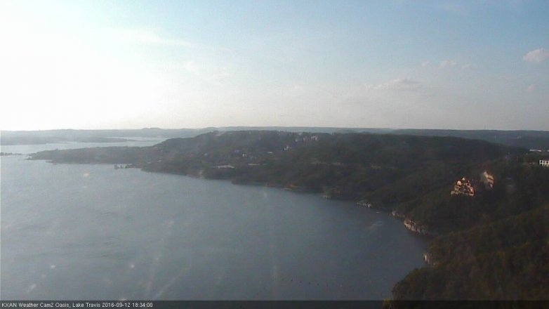 Lake Travis webcam, September 12, 2016 5:55 PM CT