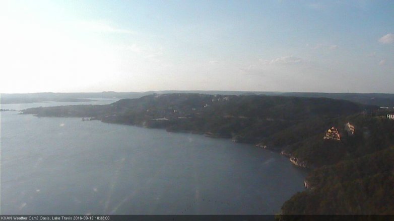 Lake Travis webcam, September 12, 2016 6:05 PM CT