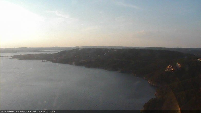 Lake Travis webcam, September 12, 2016 6:10 PM CT