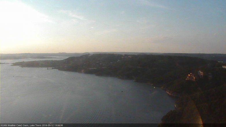 Lake Travis webcam, September 12, 2016 6:15 PM CT