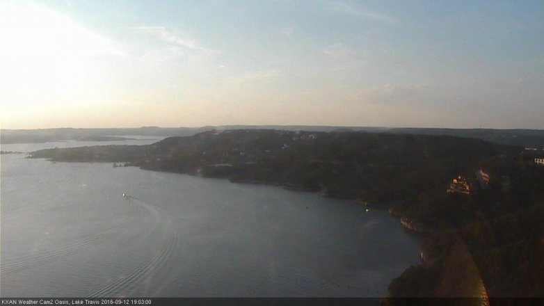 Lake Travis webcam, September 12, 2016 6:20 PM CT
