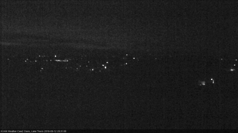 Lake Travis webcam, September 12, 2016 7:55 PM CT