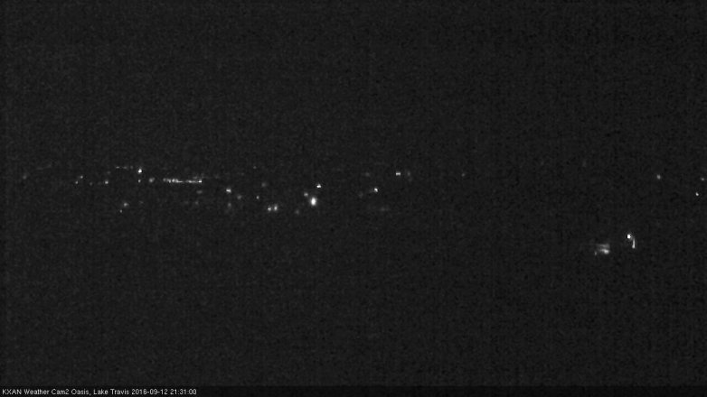 Lake Travis webcam, September 12, 2016 8:45 PM CT