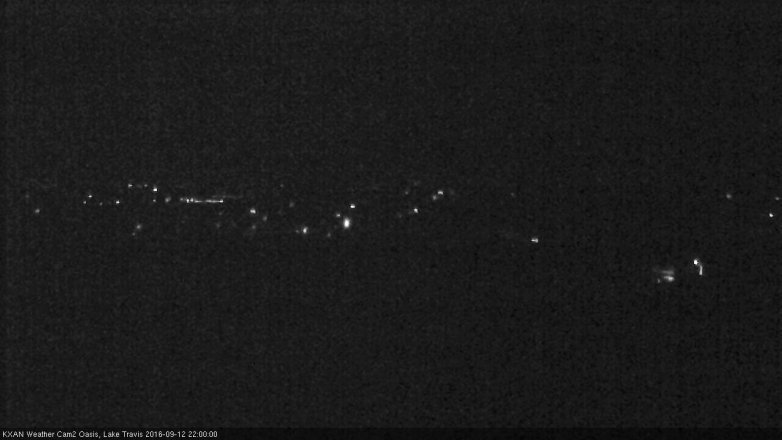 Lake Travis webcam, September 12, 2016 9:20 PM CT
