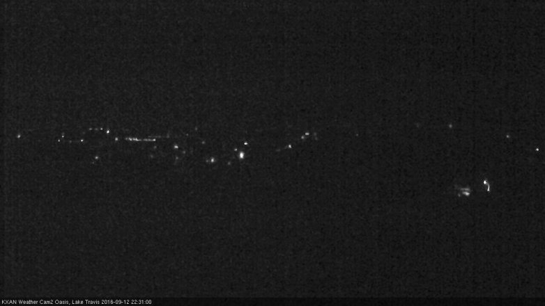 Lake Travis webcam, September 12, 2016 9:40 PM CT