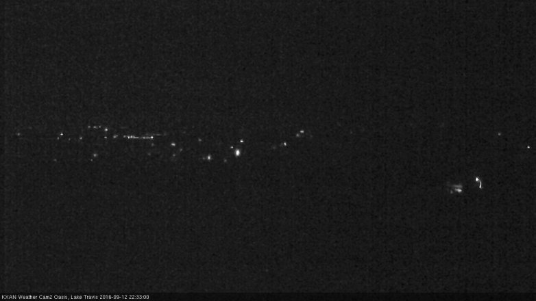 Lake Travis webcam, September 12, 2016 9:50 PM CT