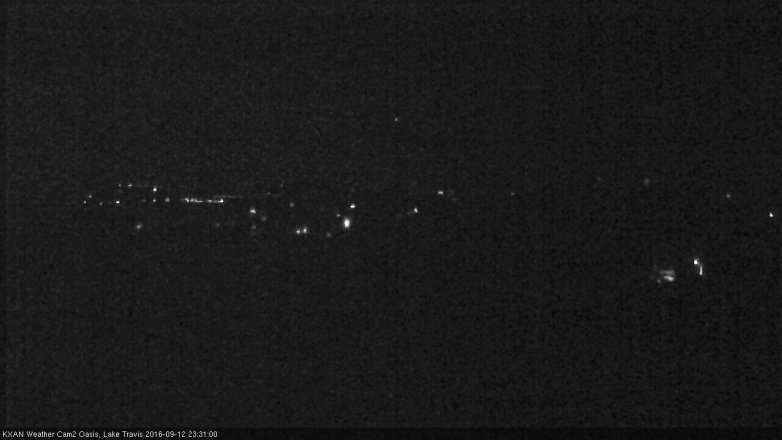 Lake Travis webcam, September 12, 2016 10:45 PM CT