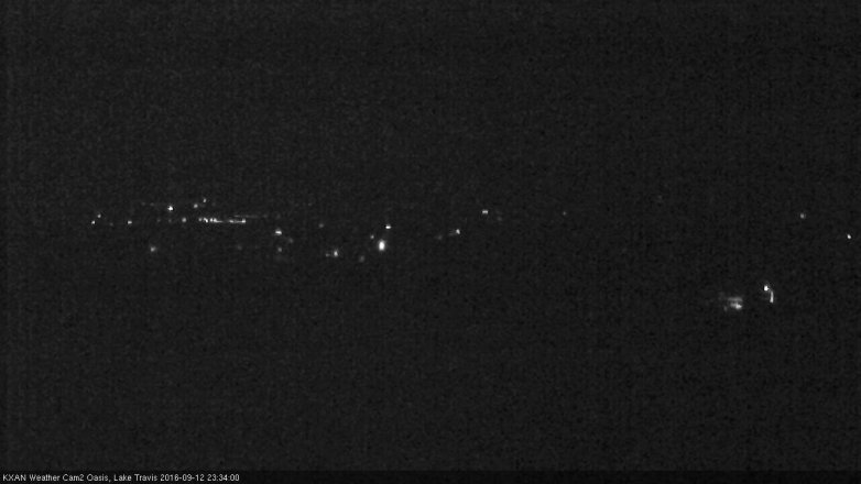 Lake Travis webcam, September 12, 2016 11:05 PM CT