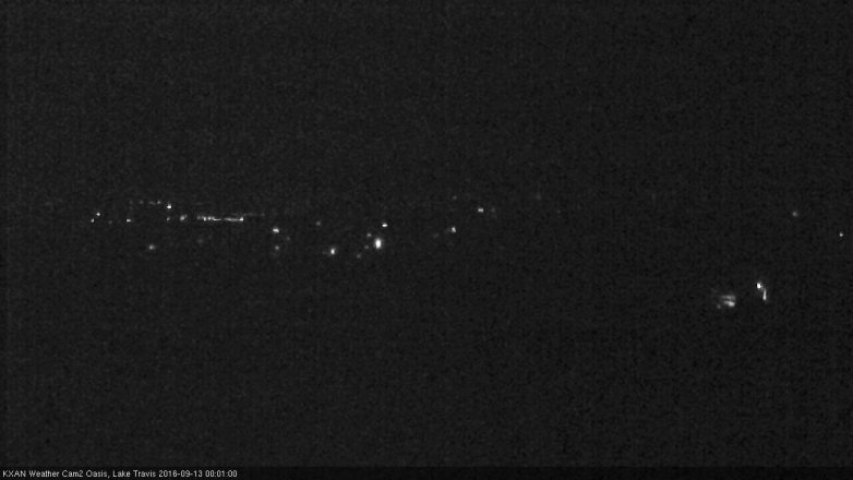Lake Travis webcam, September 12, 2016 11:30 PM CT
