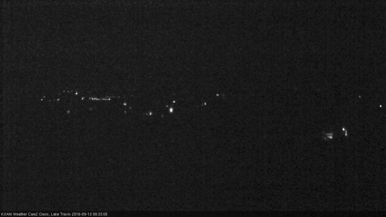 Lake Travis webcam, September 12, 2016 11:45 PM CT