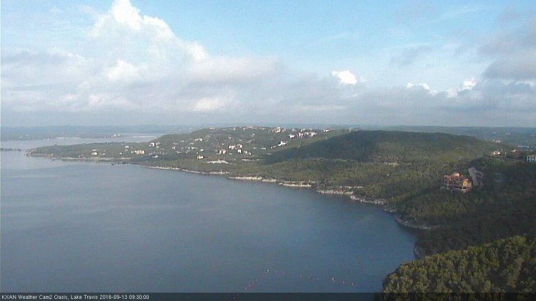 Lake Travis webcam, September 13, 2016 9:00 AM CT