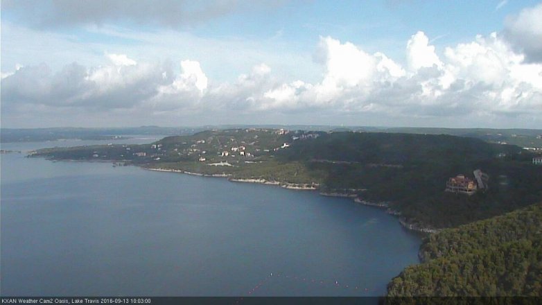 Lake Travis webcam, September 13, 2016 9:10 AM CT