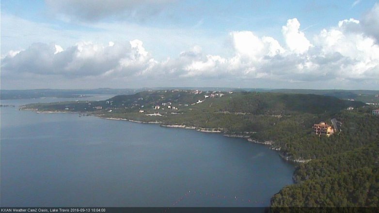 Lake Travis webcam, September 13, 2016 9:20 AM CT
