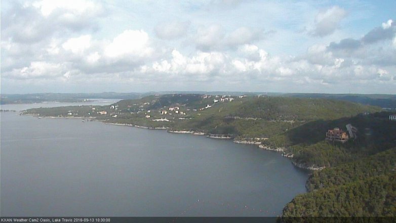 Lake Travis webcam, September 13, 2016 9:35 AM CT