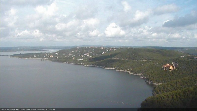Lake Travis webcam, September 13, 2016 9:50 AM CT