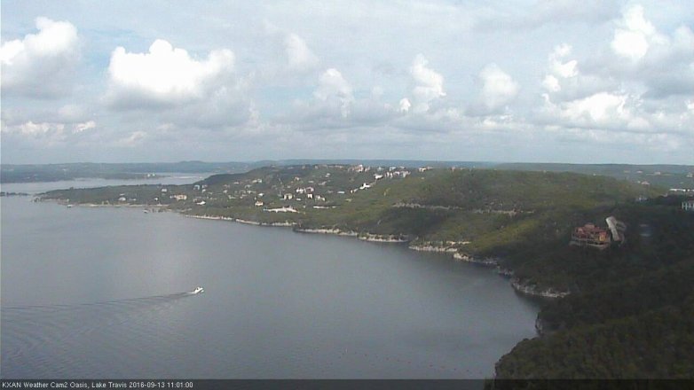 Lake Travis webcam, September 13, 2016 10:05 AM CT