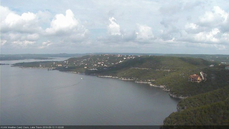 Lake Travis webcam, September 13, 2016 10:15 AM CT