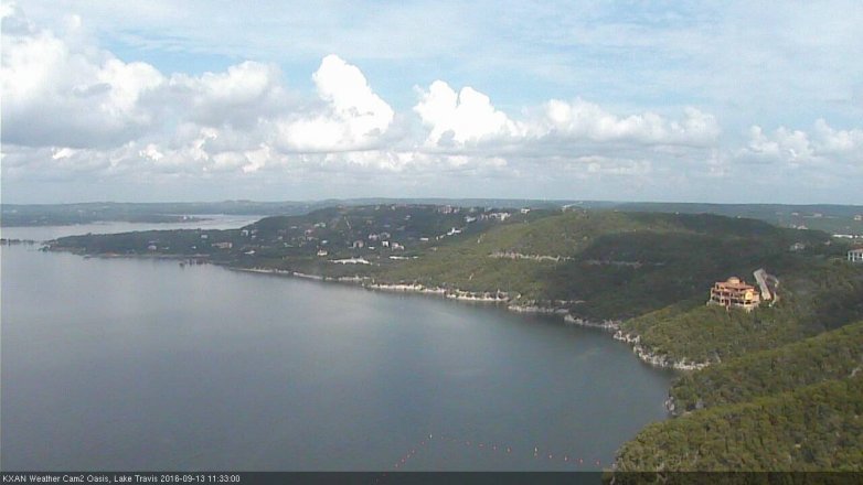 Lake Travis webcam, September 13, 2016 10:45 AM CT