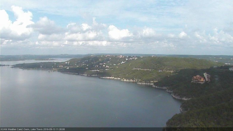 Lake Travis webcam, September 13, 2016 10:50 AM CT