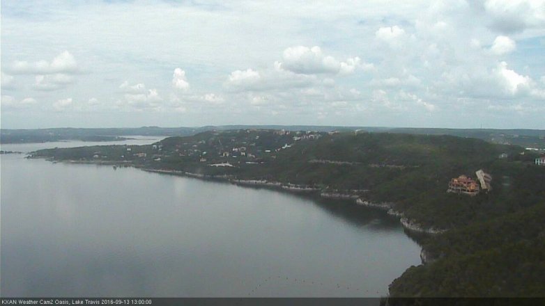 Lake Travis webcam, September 13, 2016 12:25 PM CT