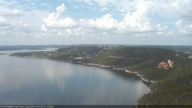 Lake Travis webcam, September 13, 2016 1:00 PM CT