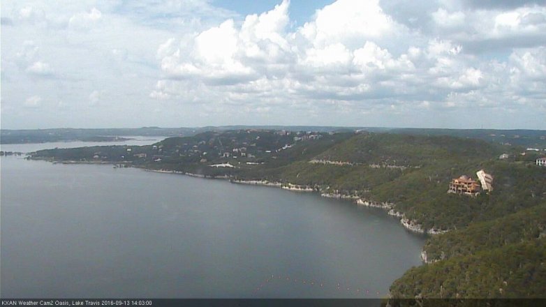 Lake Travis webcam, September 13, 2016 1:10 PM CT