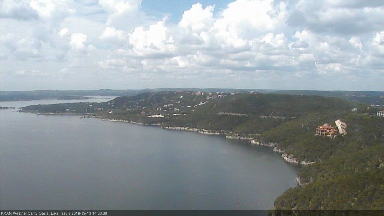 Lake Travis webcam, September 13, 2016 1:15 PM CT