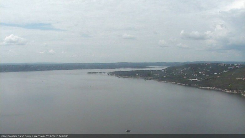 Lake Travis webcam, September 13, 2016 1:40 PM CT