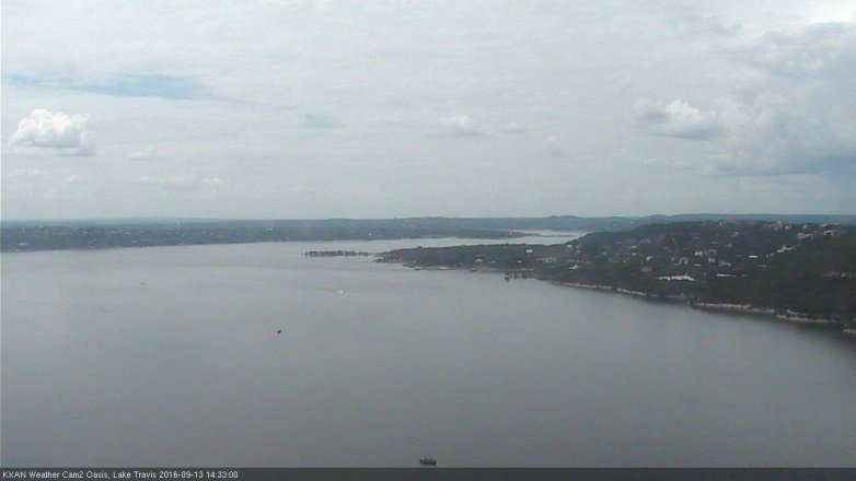 Lake Travis webcam, September 13, 2016 1:50 PM CT