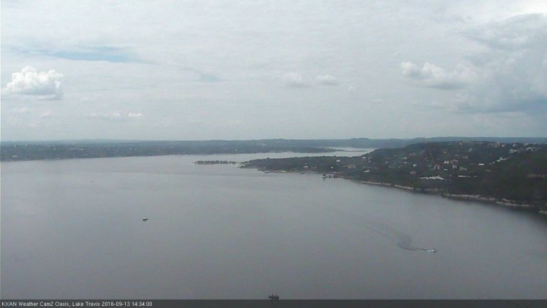Lake Travis webcam, September 13, 2016 2:00 PM CT