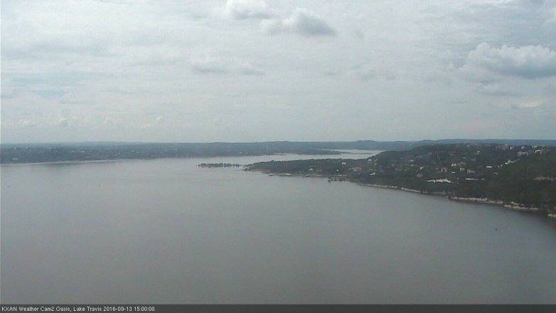 Lake Travis webcam, September 13, 2016 2:15 PM CT