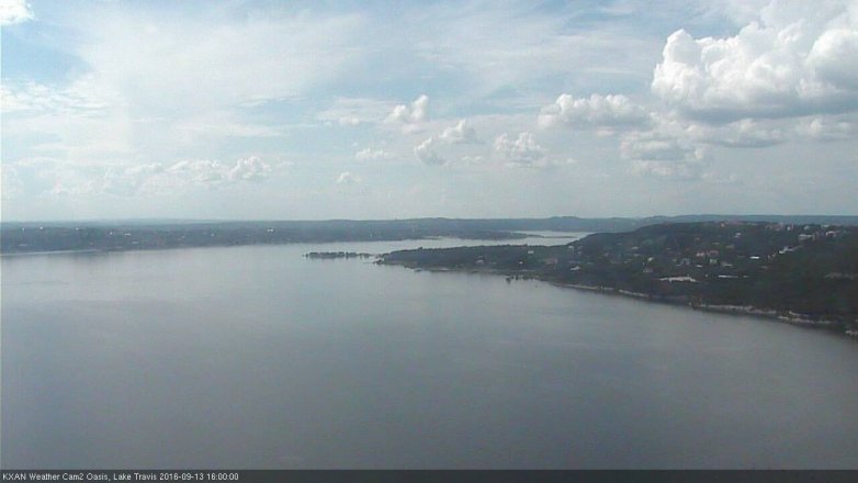 Lake Travis webcam, September 13, 2016 3:20 PM CT